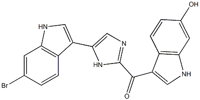 [4-(6-bromo-1H-indol-3-yl)-3H-imidazol-2-yl]-(6-hydroxy-1H-indol-3-yl)methanone 结构式