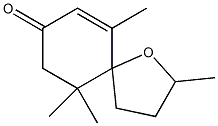2,6,6,10-tetramethyl-1-oxaspiro[4.5]dec-9-en-8-one 结构式