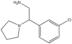 1-[2-Amino-1-(3-chloro-phenyl)-ethyl]-pyrrolidine- 结构式