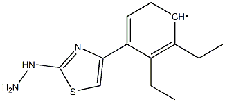 Diethyl-[4-(2-hydrazino-thiazol-4-yl)-phenyl]- 结构式