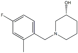 (3R)-1-(4-fluoro-2-methylbenzyl)piperidin-3-ol 结构式