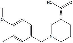 (3R)-1-(4-methoxy-3-methylbenzyl)piperidine-3-carboxylic acid 结构式