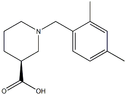 (3S)-1-(2,4-dimethylbenzyl)piperidine-3-carboxylic acid 结构式