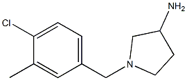 1-(4-chloro-3-methylbenzyl)pyrrolidin-3-amine 结构式