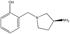 2-{[(3S)-3-aminopyrrolidin-1-yl]methyl}phenol 结构式