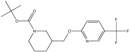 3-(5-Trifluoromethyl-pyridin-2-yloxymethyl)-piperidine-1-carboxylic acid tert-butyl ester 结构式
