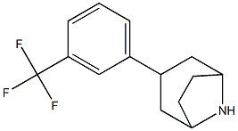 3-[3-(trifluoromethyl)phenyl]-8-azabicyclo[3.2.1]octane 结构式