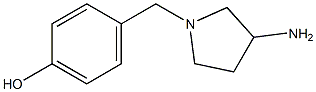 4-[(3-aminopyrrolidin-1-yl)methyl]phenol 结构式