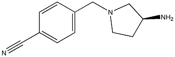 4-{[(3S)-3-aminopyrrolidin-1-yl]methyl}benzonitrile 结构式