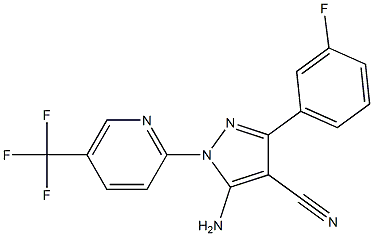 5-amino-3-(3-fluorophenyl)-1-[5-(trifluoromethyl)pyridin-2-yl]-1H-pyrazole-4-carbonitrile 结构式