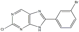 8-(3-bromophenyl)-2-chloro-9H-purine 结构式