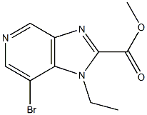 methyl 7-bromo-1-ethyl-1H-imidazo[4,5-c]pyridine-2-carboxylate 结构式