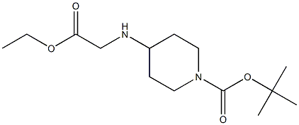 tert-butyl 4-[(2-ethoxy-2-oxoethyl)amino]piperidine-1-carboxylate 结构式