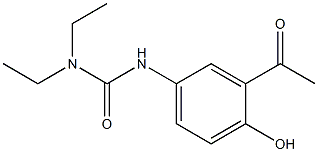 3-ACETYL-4-HYDROXYPHENYL-N,N-DIETHYLUREA 结构式