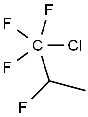 1-Chloro-1,1,1,2-tetrafluoropropane 结构式