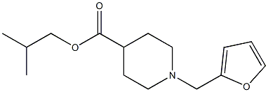 ISOBUTYL 1-(2-FURYLMETHYL)PIPERIDINE-4-CARBOXYLATE 结构式