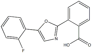2-[5-(2-FLUOROPHENYL)-1,3-OXAZOL-2-YL]BENZOIC ACID 结构式