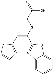 {[1-(1,3-BENZOTHIAZOL-2-YL)-2-(2-FURYL)VINYL]THIO}ACETIC ACID 结构式