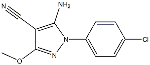 5-AMINO-1-(4-CHLOROPHENYL)-3-METHOXY-1H-PYRAZOLE-4-CARBONITRILE 结构式