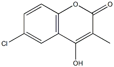 6-CHLORO-4-HYDROXY-3-METHYL-2H-CHROMEN-2-ONE 结构式