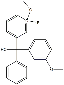 3,3''-DIMETHOXY-3''-FLUOROTRITYL ALCOHOL 95% 结构式