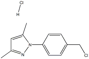 1-[4-(CHLOROMETHYL)PHENYL]-3,5-DIMETHYL-1H-PYRAZOLE HYDROCHLORIDE 结构式