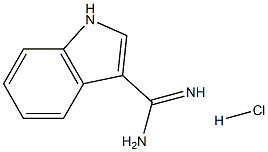 1H-INDOLE-3-CARBOXAMIDINE HCL 结构式