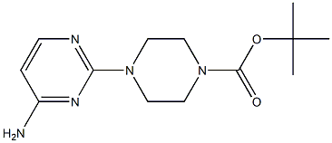 4-(4-AMINOPYRIMIDIN-2-YL)PIPERAZINE-1-CARBOXYLIC ACID TERT-BUTYL ESTER, 95+% 结构式