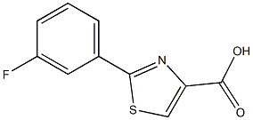 2-(3-FLUOROPHENYL)THIAZOLE-4-CARBOXYLIC ACID, 95+% 结构式