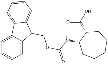 (1R:2S)-FMOC-2-AMINOCYCLO-HEPTANECARBOXYLIC ACID 结构式