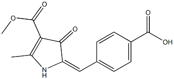 5-(4-CARBOXY-BENZYLIDENE)-2-METHYL-4-OXO-4,5-DIHYRO-1H-PYRROLE-3-CARBOXYLIC ACID METHYL ESTER 结构式