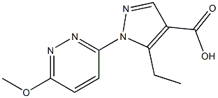 5-ETHYL-1-(6-METHOXYPYRIDAZIN-3-YL)-1H-PYRAZOLE-4-CARBOXYLIC ACID 结构式