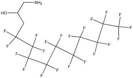 1-Amino-4,4,5,5,6,6,7,7,8,8,9,9,10,10,11,11,12,12,13,13,13-henicosafluoro-tridecan-2-ol 结构式