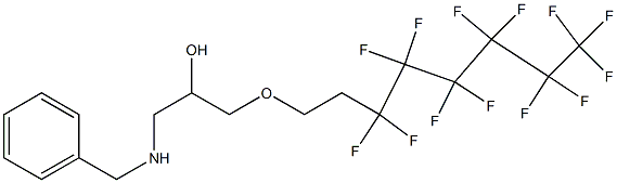 1-Benzylamino-3-(3,3,4,4,5,5,6,6,7,7,8,8,8-tridecafluoro-octyloxy)-propan-2-ol 结构式