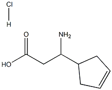 3-Amino-3-cyclopent-3-enyl-propionic acid HCl 结构式