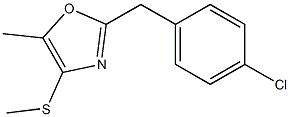 2-(4-CHLORO-BENZYL)-5-METHYL-4-(METHYLTHIO)-1,3-OXAZOLE 结构式