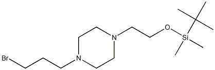 1-(3-BROMOPROPYL)-4-(2-(TERT-BUTYLDIMETHYLSILYLOXY)ETHYL)PIPERAZINE 结构式
