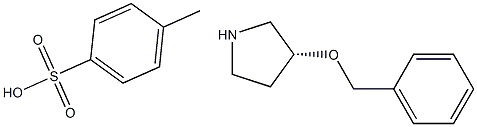 (R)-3-(BENZYLOXY)PYRROLIDINE P-TOLUENESULFONIC ACID SALT 结构式