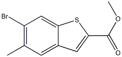 6-BROMO-5-METHYL-BENZO[B]THIOPHENE-2-CARBOXYLIC ACID METHYL ESTER 结构式
