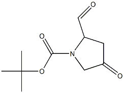 N-BOC-4-OXO-2-(FORMYL) PYRROLIDINE 结构式