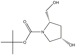 N-BOC-CIS-4-HYDROXY-L-PROLINOL 结构式