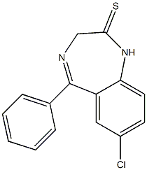 7-CHLORO-5-PHENYL-2-THIONO-2,3-DIHYDRO-1H-1,4-BENZODIAZEPINE 结构式