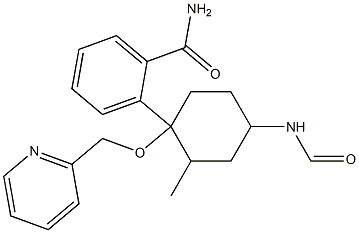 3-methyl-4-(4-(pyridin-2-ylmethoxy)cyclohexanecarboxamido)benzamide 结构式