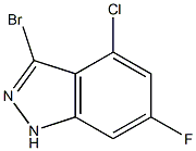 3-BROMO-4-CHLORO-6-FLUOROINDAZOLE 结构式