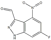 6-FLUORO-4-NITROINDAZOLE-3-CARBOXYALDEHYDE 结构式