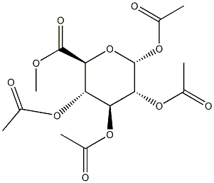 1,2,3,4-TETRA-O-ACETYL-ALPHA-D-GLUCURONIC ACID, METHYL ESTER 结构式