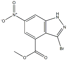 3-BROMO-6-NITROINDAZOLE-4-CARBOXYLIC ACID METHYL ESTER 结构式