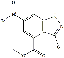 3-CHLORO-6-NITROINDAZOLE-4-CARBOXYLIC ACID METHYL ESTER 结构式