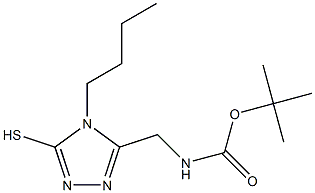 5-(N-(TERT-BUTOXYCARBONYL)AMINOMETHYL)-4-(N-BUTYL)-1,2,4-TRIAZOLE-3-THIOL 结构式