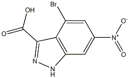 4-BROMO-6-NITROINDAZOLE-3-CARBOXYLIC ACID 结构式